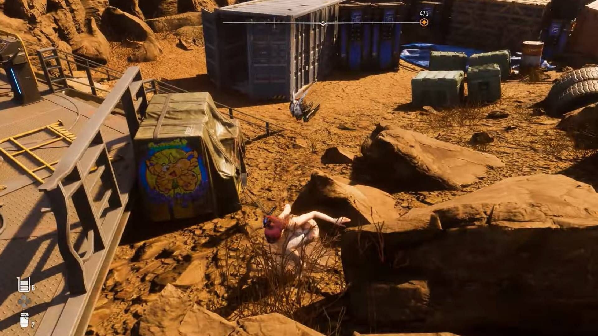 Visit the Scrap Plains to find Cute Butterfly graffiti (Image via Shift Up || YouTube@Darkhowl Gaming)